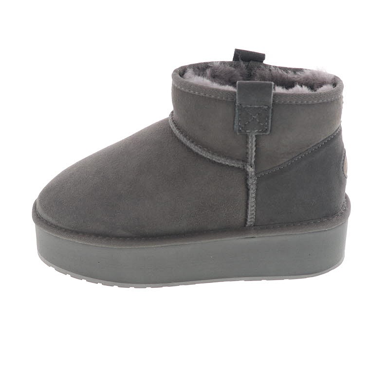 EMU Australia エミュ オーストラリア Foy Flatform Micro W13073 ムートンブーツ 厚底 撥水 シープスキン チャコール グレー