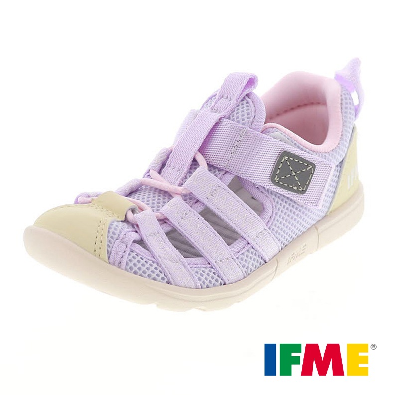IFME イフミー キッズシューズ スリッポン 両ベルト ウォーターシューズ メッシュ 水抜きソール 夏サンダル 20-5318 PURPLE パープル