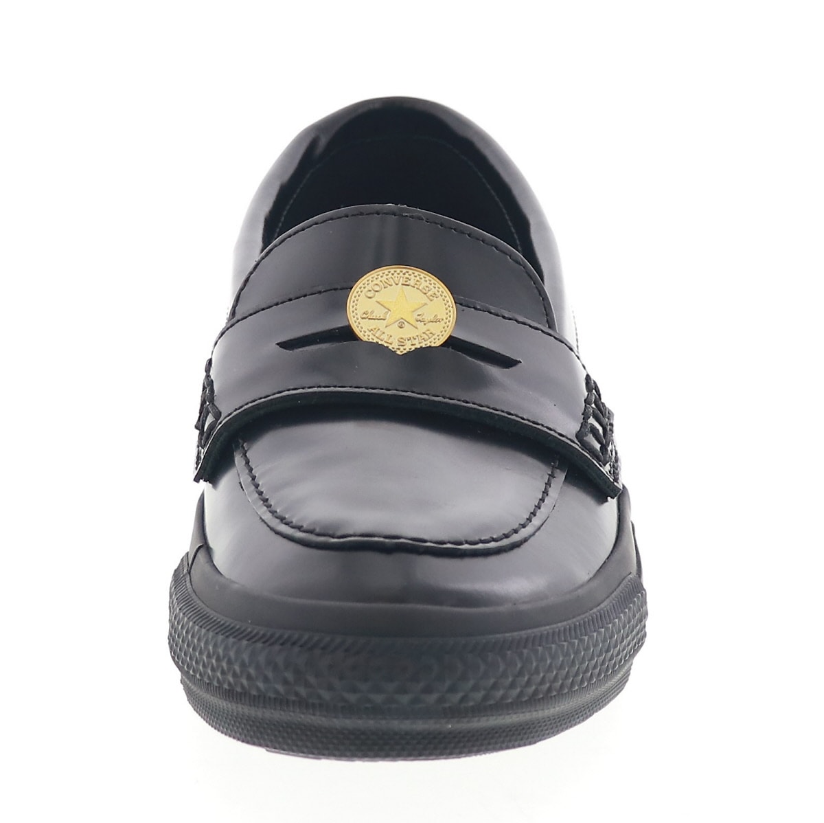 【美品】CONVERS ローファー レザー ブラック 23.5 CONVERSE コンバース オールスター コインローファー レディース