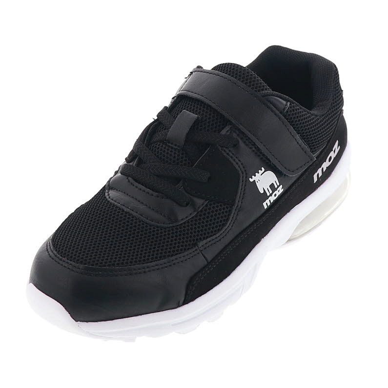 モズ MOZ 181590 キッズ スニーカー ジュニアシューズ 子供靴 運動靴 女の子 男の子 履きやすい ゴム紐 ベルト ベージュ/グレー/ブラック