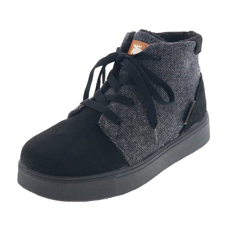 moz モズ 靴  レディース チャッカブーツ ウィンター シューズ 防水 防寒 あったかボア ジップ付き MOZ 1814300 ネイビー/ブラック S M L LL