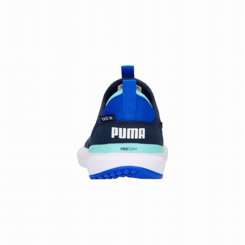 PUMA プーマ キッズ クルーズ プロフォーム イーズイン スニーカー 310250 02 クラブ ネイビー/ハイパーリンク ブルー ローカット ジュニア スッとIN