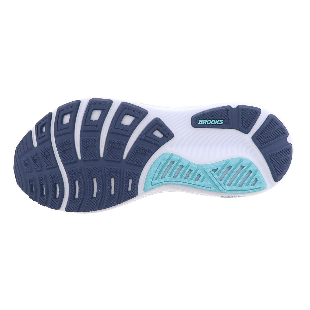 BROOKS ブルックス ゴースト17 メンズ ランニングシューズ ローカット 運動靴 軽量 メッシュ Ghost 17 BRM4423 W/BLU ホワイト/ブルー