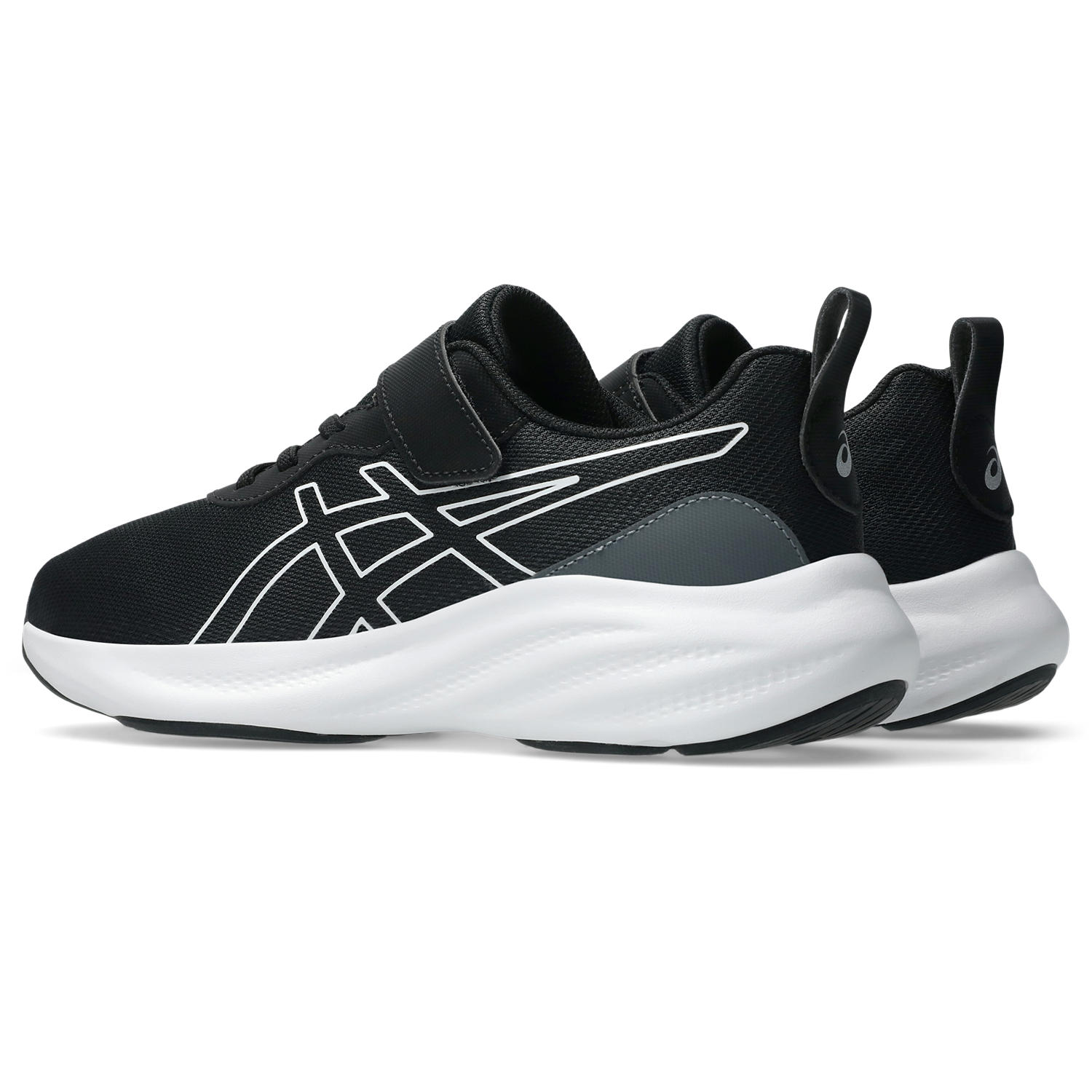 asics アシックス レーザービーム キッズスニーカー ジュニアシューズ 消臭 運動靴 MP-MG 1154A224-001 ブラック×ホワイト 黒