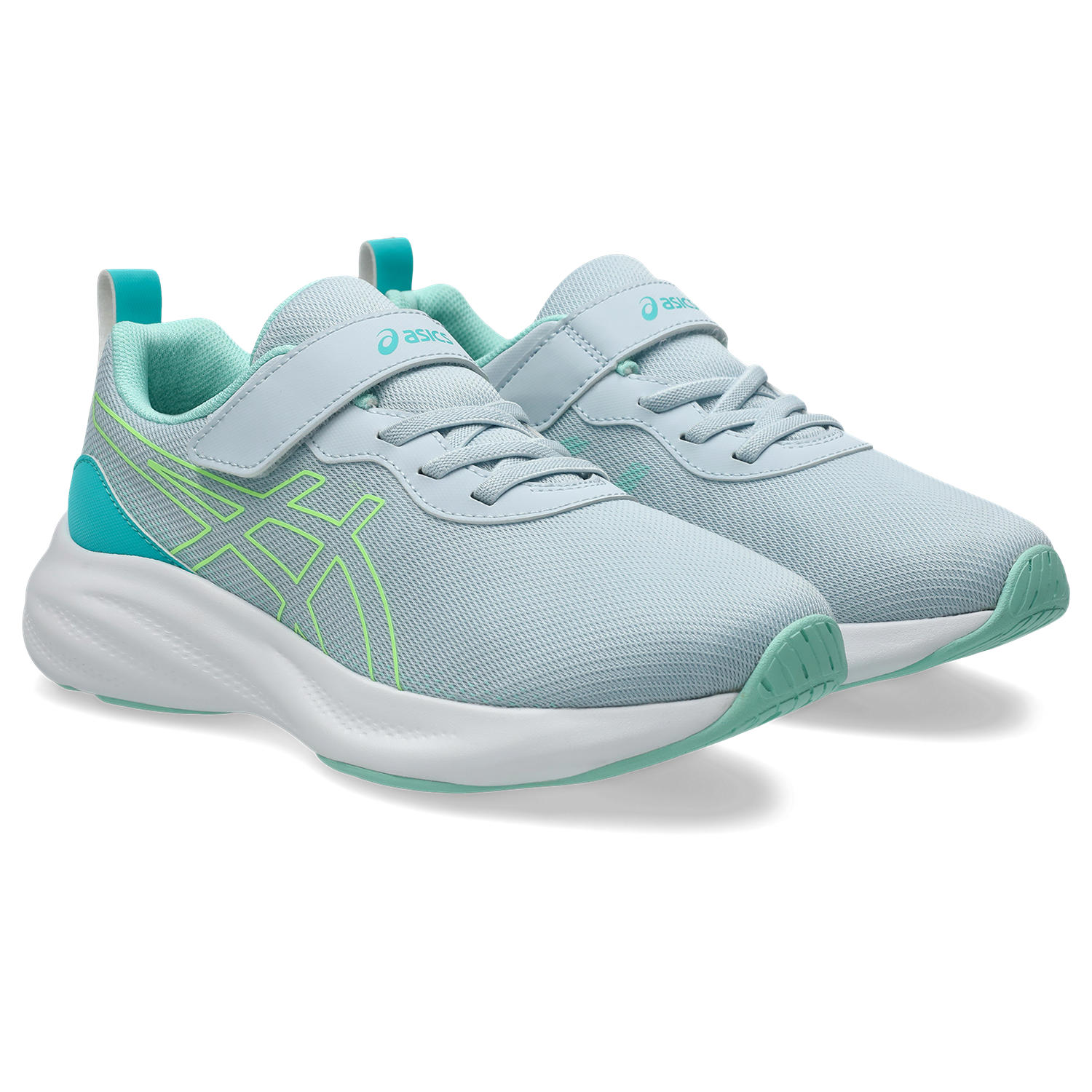asics アシックス レーザービーム キッズスニーカー ジュニアシューズ 消臭 運動靴 MP-MG 1154A224-400 ライトブルー×ライトグリーン
