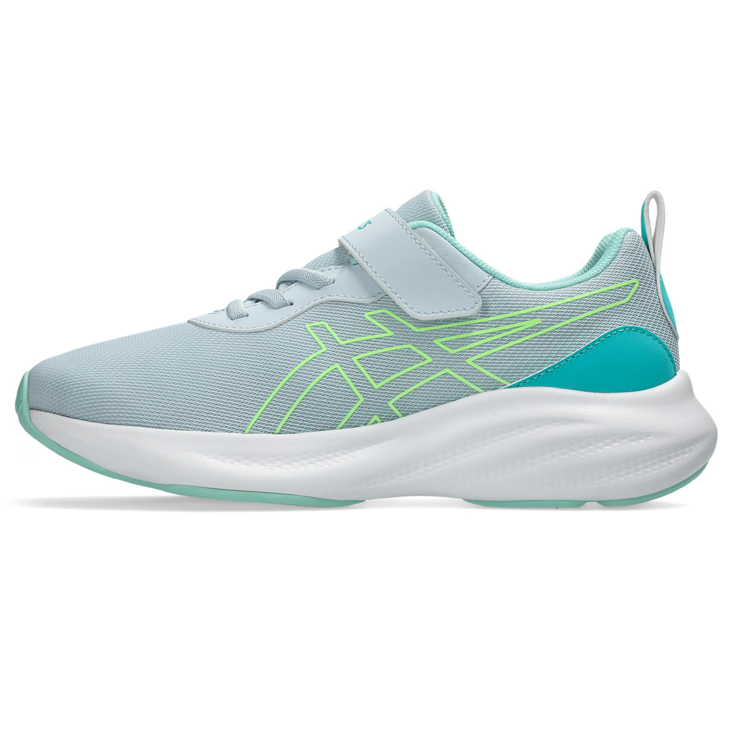 asics アシックス レーザービーム キッズスニーカー ジュニアシューズ 消臭 運動靴 MP-MG 1154A224-400 ライトブルー×ライトグリーン