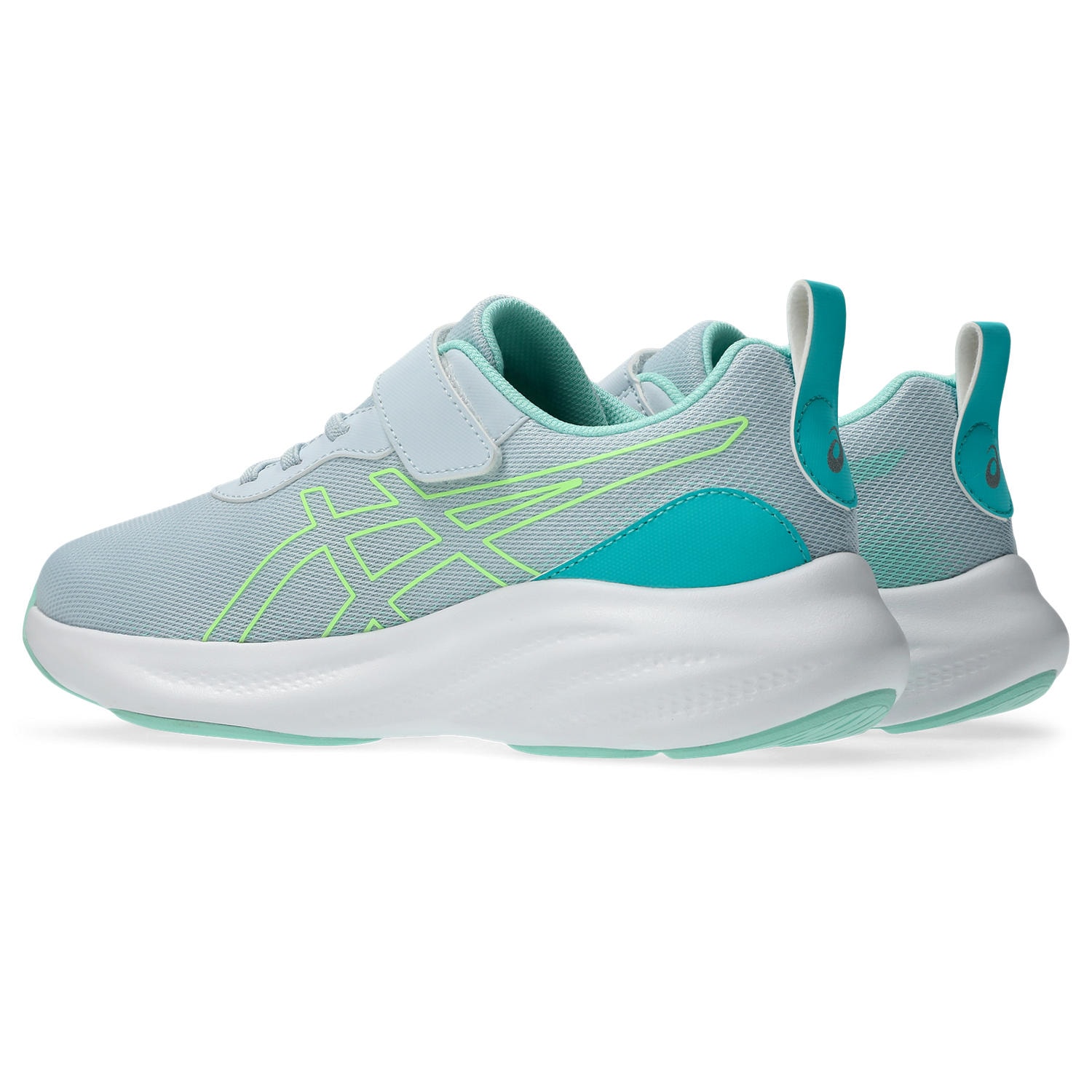 asics アシックス レーザービーム キッズスニーカー ジュニアシューズ 消臭 運動靴 MP-MG 1154A224-400 ライトブルー×ライトグリーン