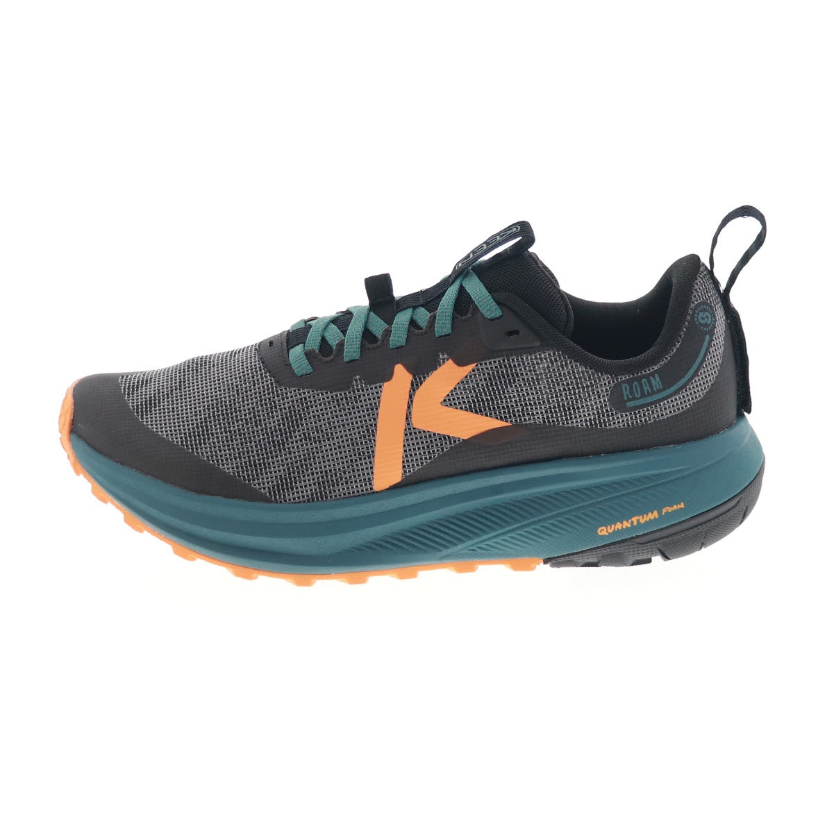 KEEN キーン メンズ ローム スニーカー ロード ランニングシューズ ROAM 1032329 TRIPLE BLACK/ORANGE PEEL ブラック/オレンジ ピール メッシュ 抗菌防臭 防滑