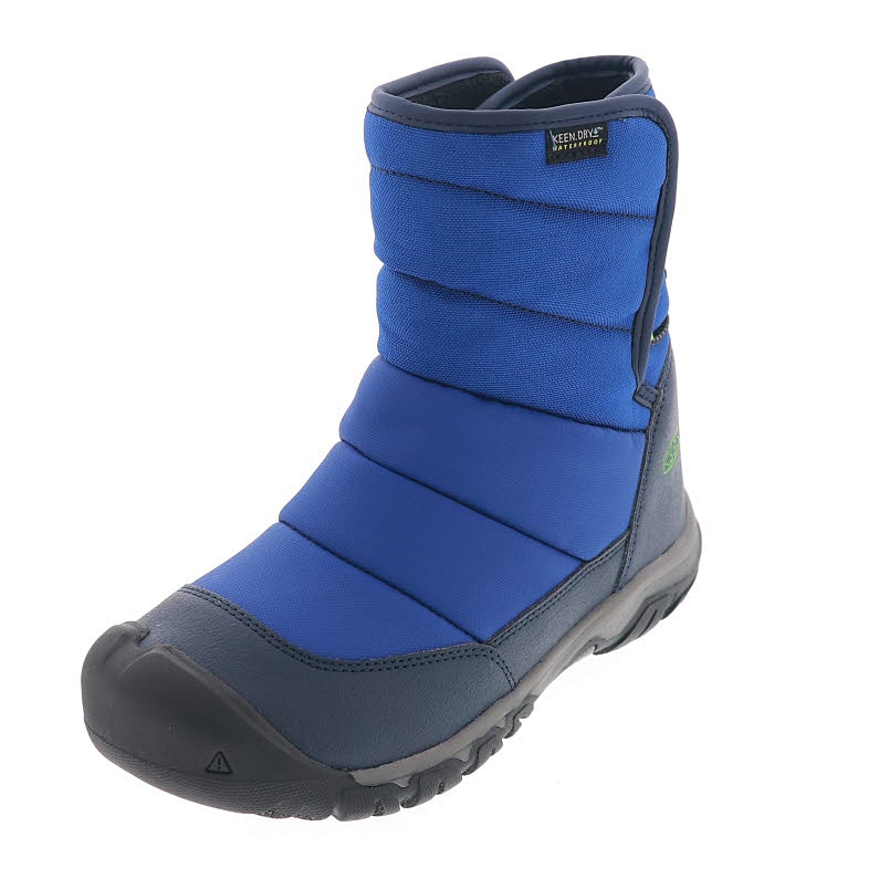 KEEN キーン キッズブーツ パフライダー WP キッズ ジュニア 防水 ウインターブーツ 軽量 保温 冬 雪道 ブルー/パープル/ブラック