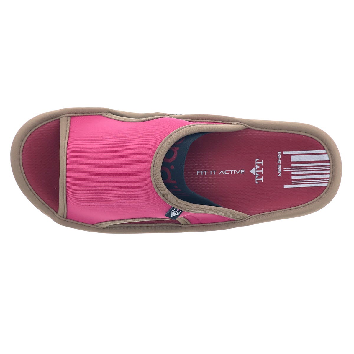 FIT IT ACTIVE TTT　スリッパ　スポーティーインドアサンダル　室内履き ルームシューズ 健康サンダル  歩きやすい 疲れにくい 軽い　NE1051L M11　PK　Mサイズ