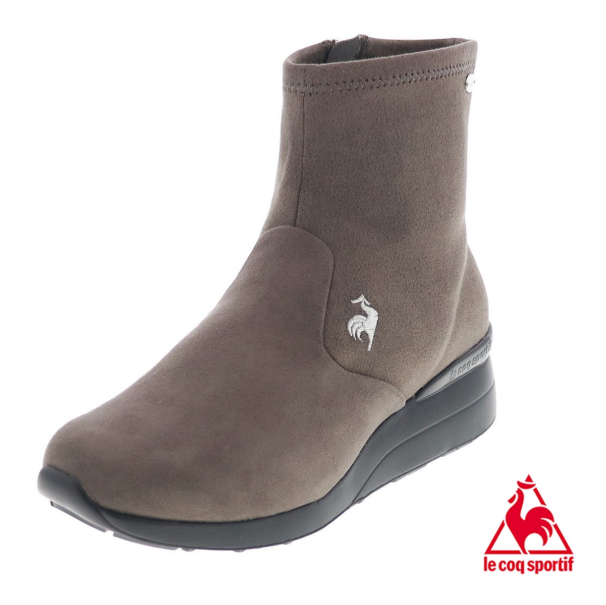 ルコック スポルティフ レディースブーツ LCS アンジェ II LU5FBT85LZ グレー/シルバー GYSL ジップ付き 防水ブーツ 軽量 防滑 蓄熱 消臭