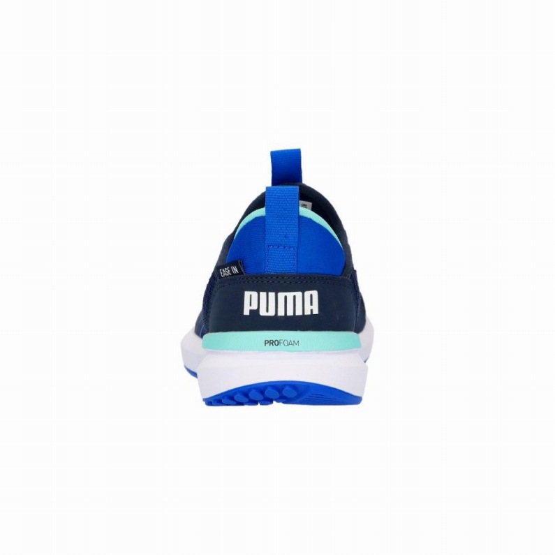 PUMA プーマ キッズ スニーカー スリップオン キッズ クルーズ プロフォーム イーズイン 397633 02 ローカット ジュニア クラブ ネイビー/ハイパーリンク ブルー