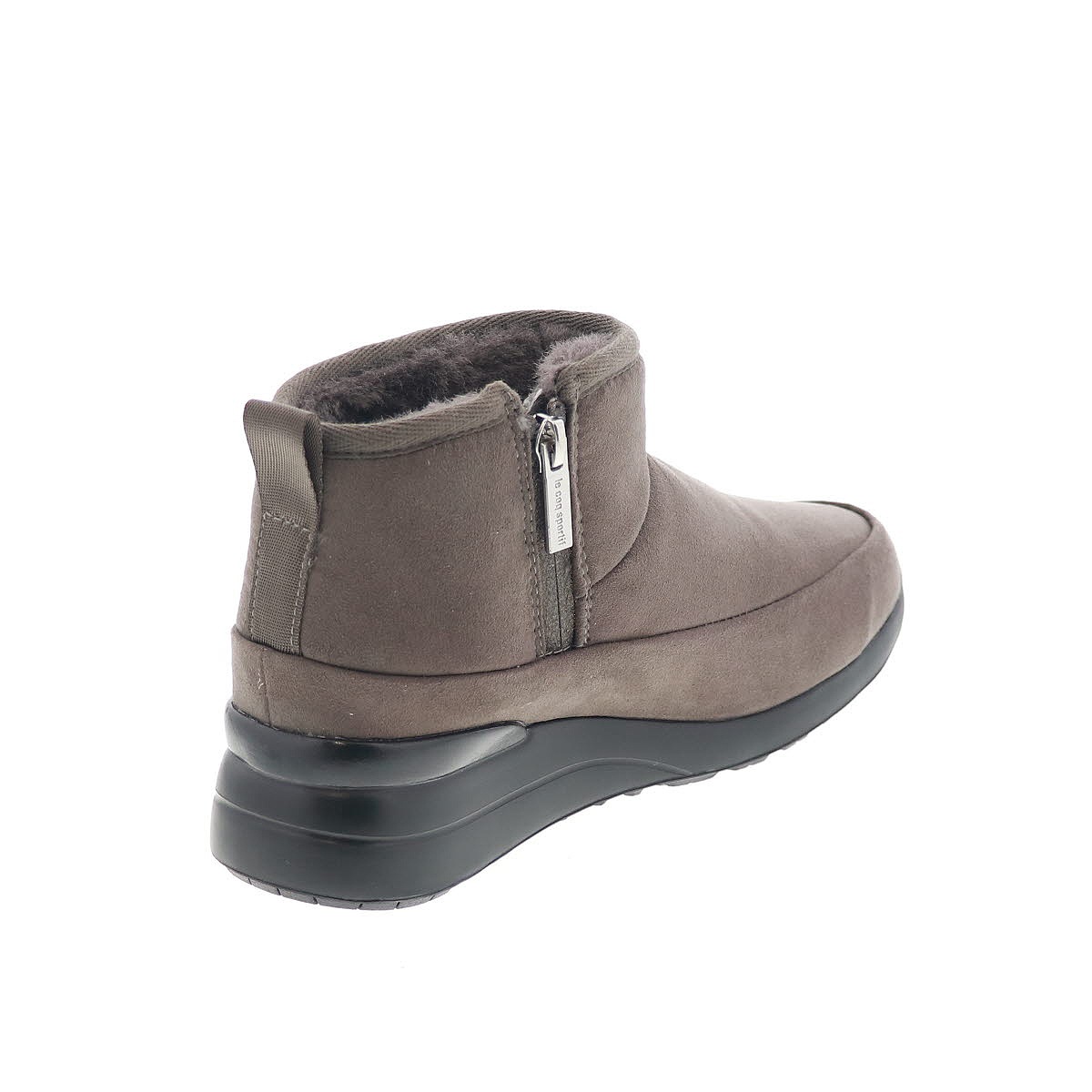 ルコック スポルティフ レディースブーツ LCS ムート LU5FBT91LZ グレー/シルバー GYSL ジップ付き 防水 ショートブーツ 軽量 防滑 蓄熱 消臭