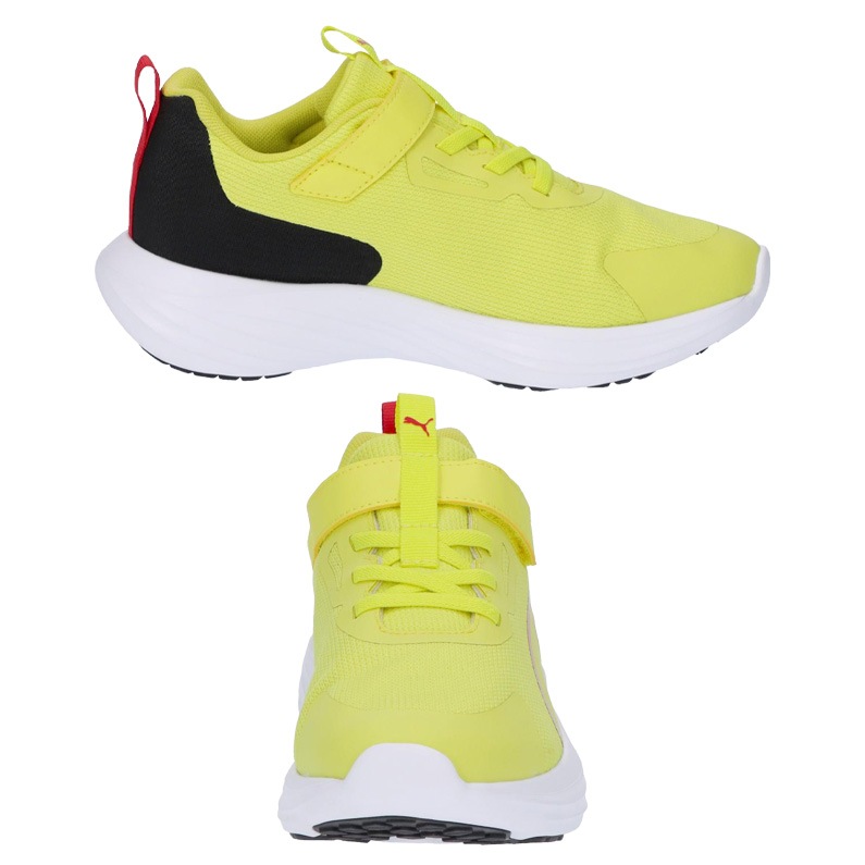 PUMA プーマ キッズ スニーカー スピード モンスター V5 309935_11 ローカット レモン×ブラック ガールズ ボーイズ ランニング