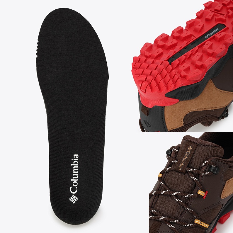 コロンビア Columbia セイバー シックス ロー アウトドライ ワイド YI0238 287 Bark Red Spark