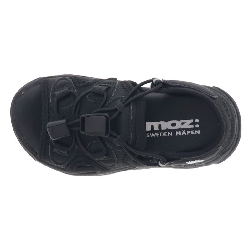 moz モズ キッズ サンダル スポーツサンダル スポサン 履きやすい 子供靴 ゴム紐 MOZ 2203083 BL ブラック 黒 16.0cm～19.0cm