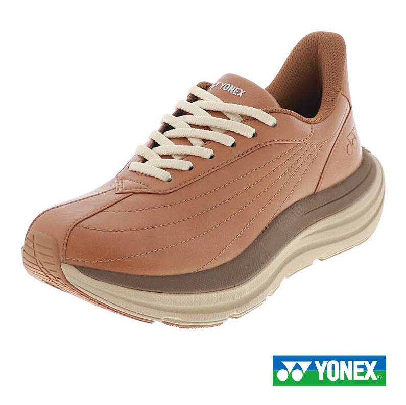 YONEX ヨネックス パワークッション SHW M128 メンズ ウォーキングシューズ 3.5E幅 ジップアップ 抗菌 防臭 ライトブラウン