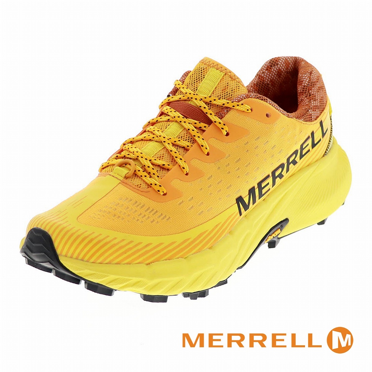 メレル メンズ トレイル ランニングシューズ アジリティー ピーク 5 MERRELL J068341 RUSH ラッシュ オレンジ 防臭加工 通気メッシュ