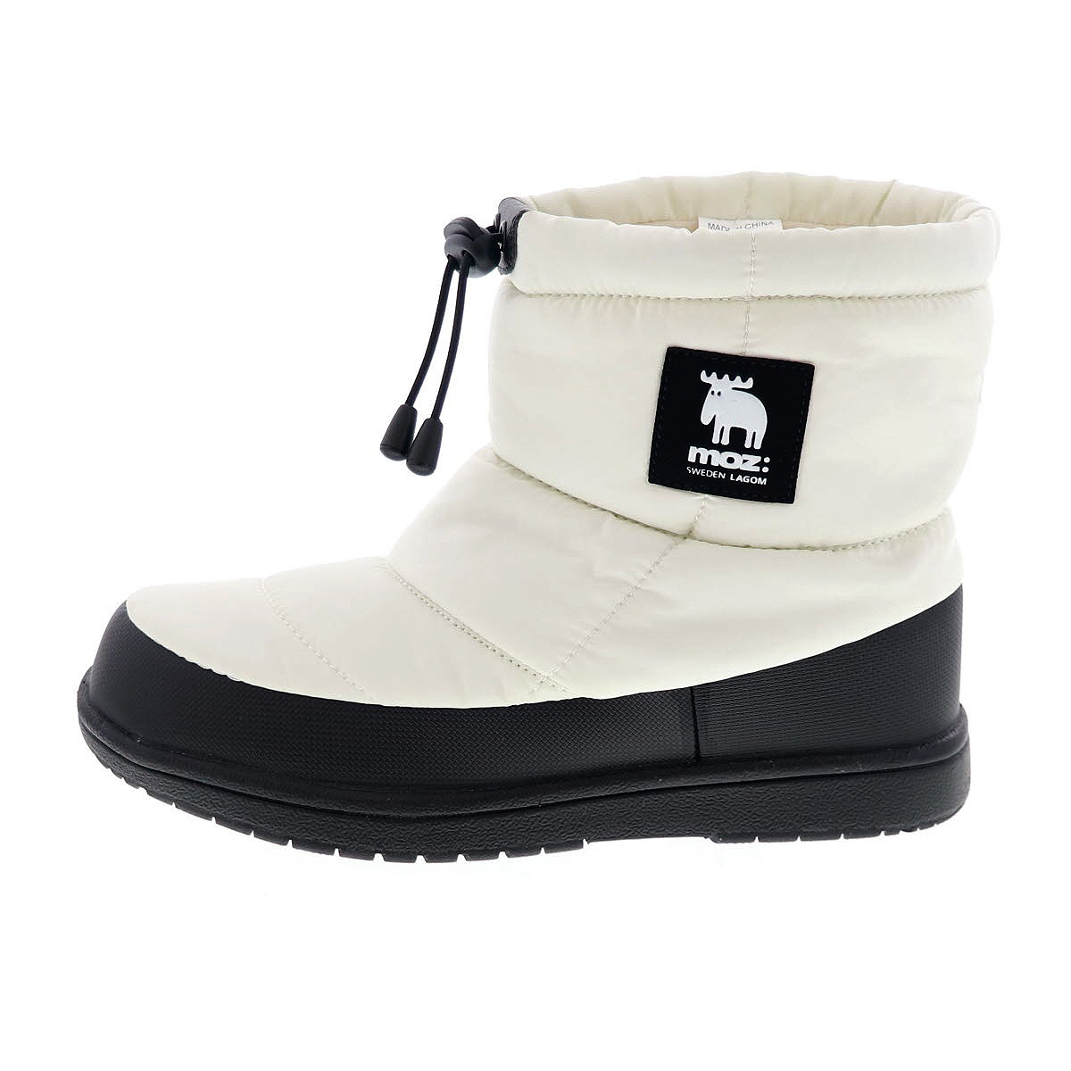moz モズ レディース ブーツ ウォータープルーフ スノー ブーツ キルティング 防水 防寒 防滑 雪 滑りにくい ライトベージュ 18142