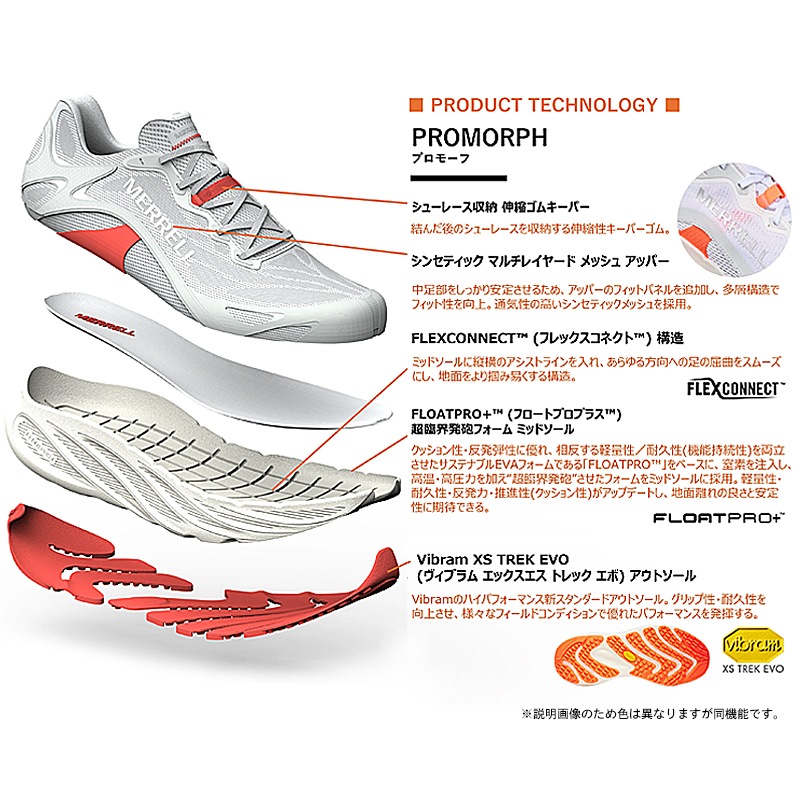 メレル メンズ アウトドア ランニングシューズ プロモーフ MERRELL PROMORPH J068713 CAIRN ケルン カーキ 防臭加工 通気メッシュ