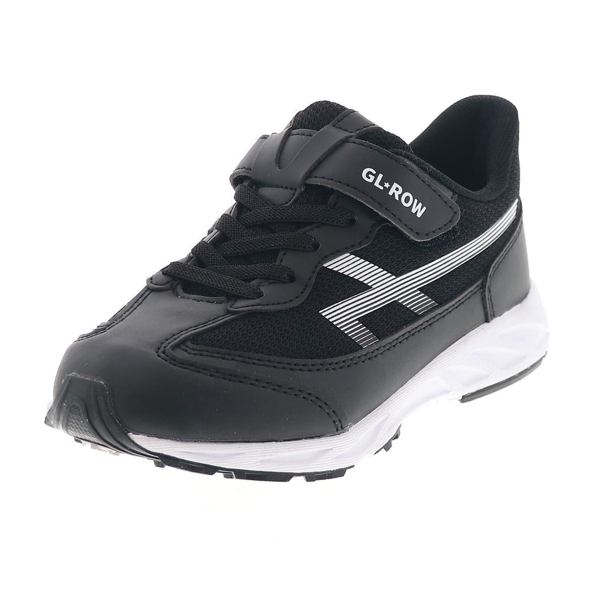キッズスニーカー ジュニアシューズ 履きやすい 運動靴 通学靴 幅広3E 防水 抗菌 防臭 ベルクロベルト ゴム紐 オリジナル GL★ROW GR-110WP 新作