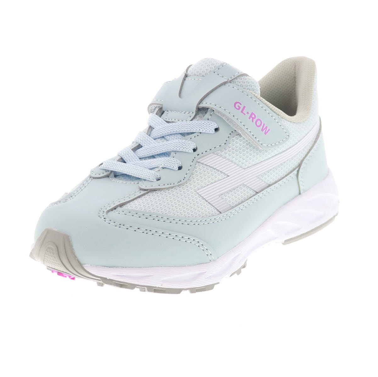 キッズスニーカー ジュニアシューズ 履きやすい 運動靴 通学靴 幅広3E 防水 抗菌 防臭 ベルクロベルト ゴム紐 オリジナル GL★ROW GR-110WP 新作