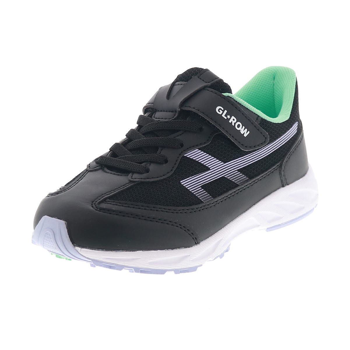 キッズスニーカー ジュニアシューズ 履きやすい 運動靴 通学靴 幅広3E 防水 抗菌 防臭 ベルクロベルト ゴム紐 オリジナル GL★ROW GR-110WP 新作