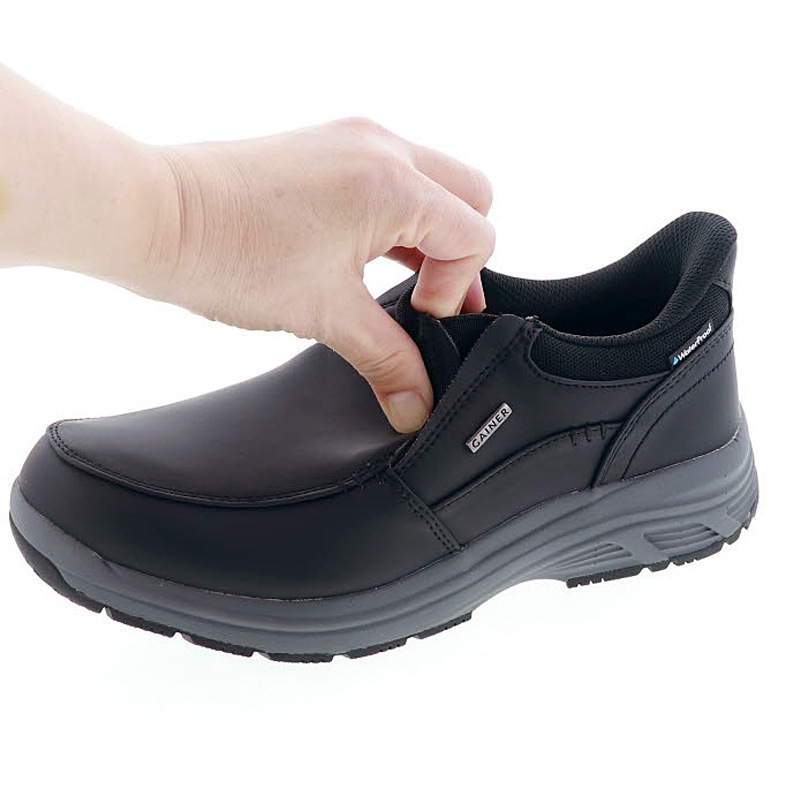 手を使わずに立ったまま履ける メンズ スリッポン 防水シューズ GAINER