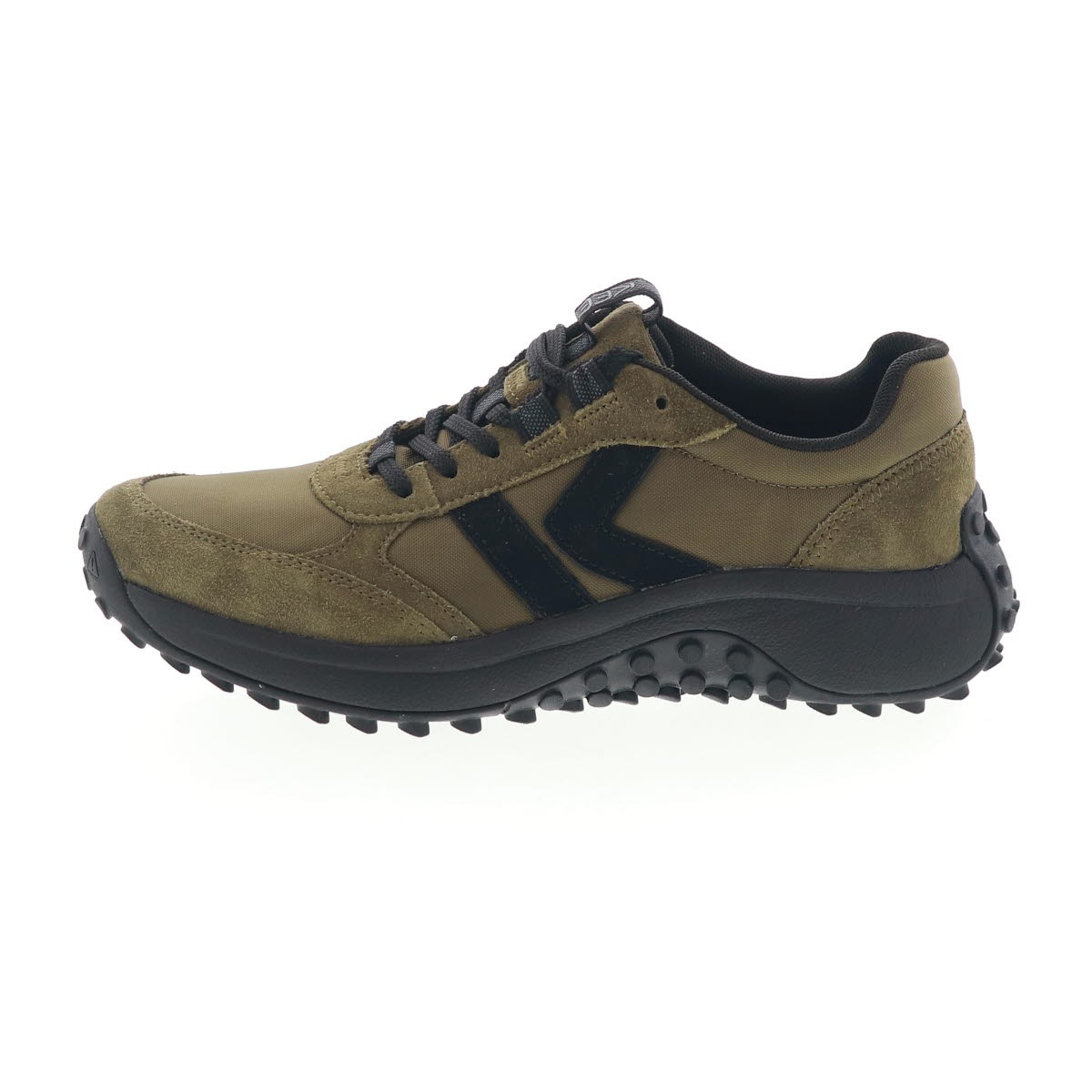 KEEN キーン メンズ スニーカー ローカット ケーエス86 KS86 1031797 Dark Olive/Black ダークオリーブ レザー メッシュ 替え紐付き