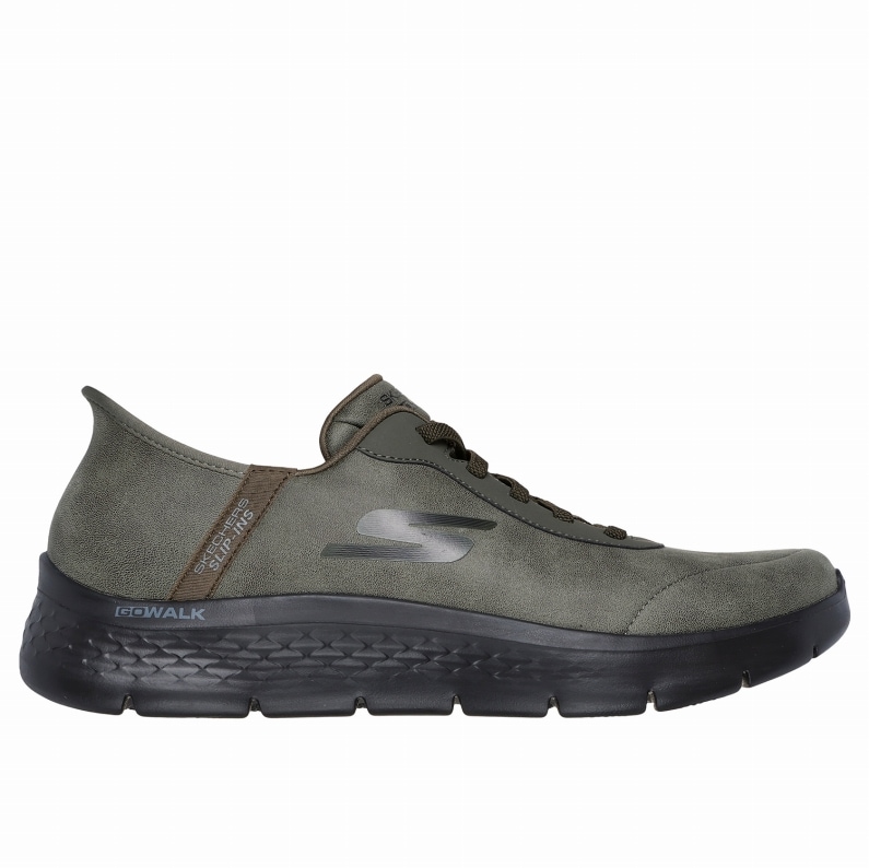 SKECHERS スケッチャーズ スリップインズ メンズ スニーカー 216326 OLV ゴーウォーク フレックス - スムース モーション オリーブ カジュアルシューズ スリッポン
