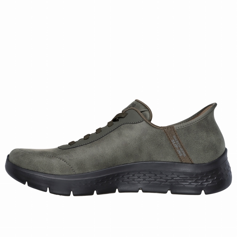 SKECHERS スケッチャーズ スリップインズ メンズ スニーカー 216326 OLV ゴーウォーク フレックス - スムース モーション オリーブ カジュアルシューズ スリッポン