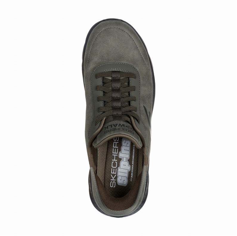 SKECHERS スケッチャーズ スリップインズ メンズ スニーカー 216326 OLV ゴーウォーク フレックス - スムース モーション オリーブ カジュアルシューズ スリッポン