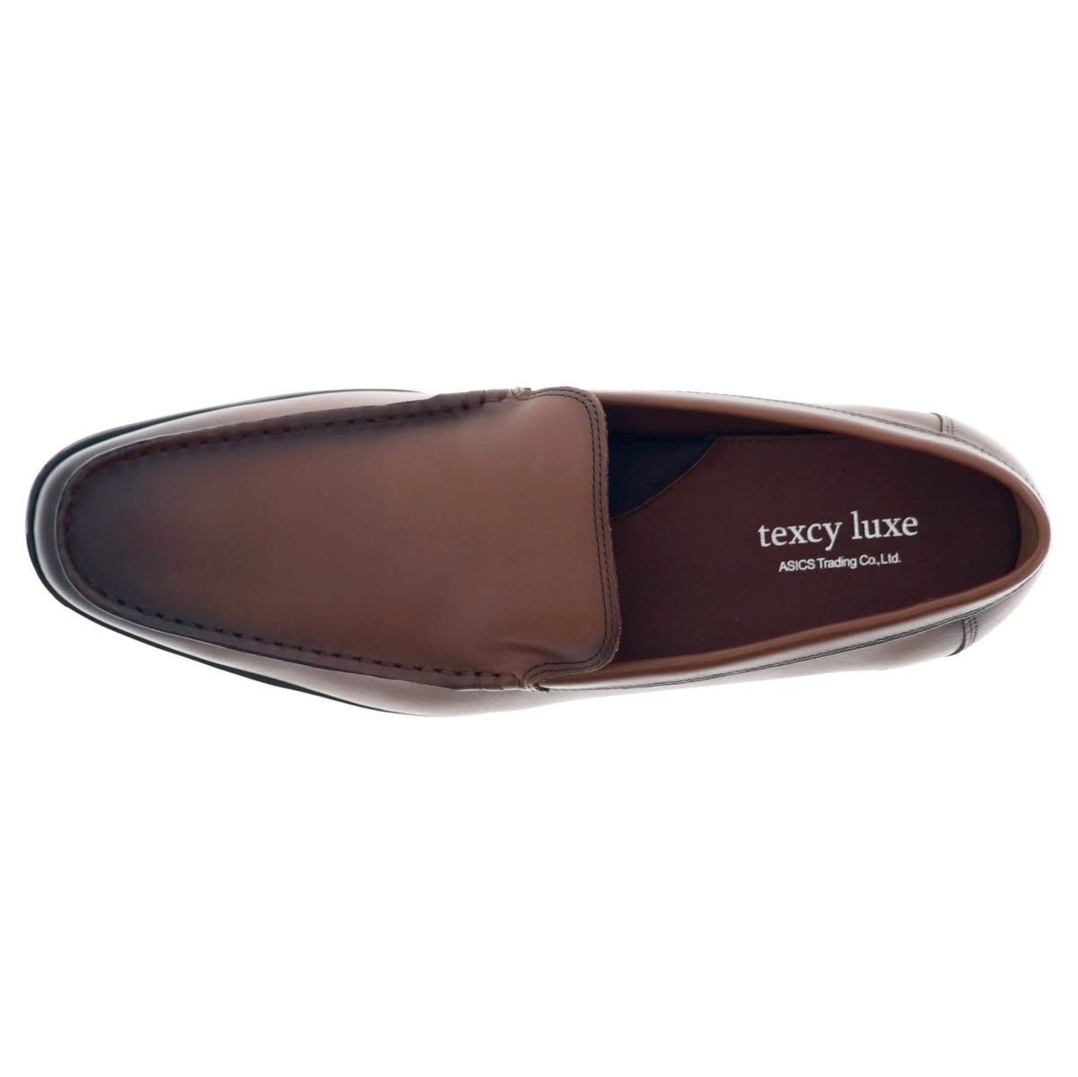 テクシーリュクス メンズ ビジネスシューズ ローファー バンプスリッポン スリッポン 3E幅 texcy luxe TU-7015 025 BROWN ブラウン
