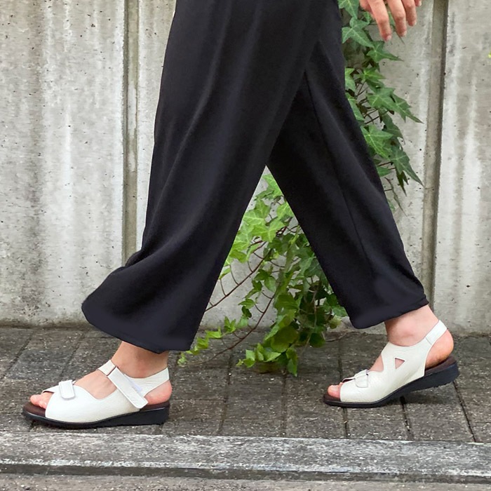 レザー サンダル 本革 外反母趾 靴 おしゃれ 5E 幅広 甲高