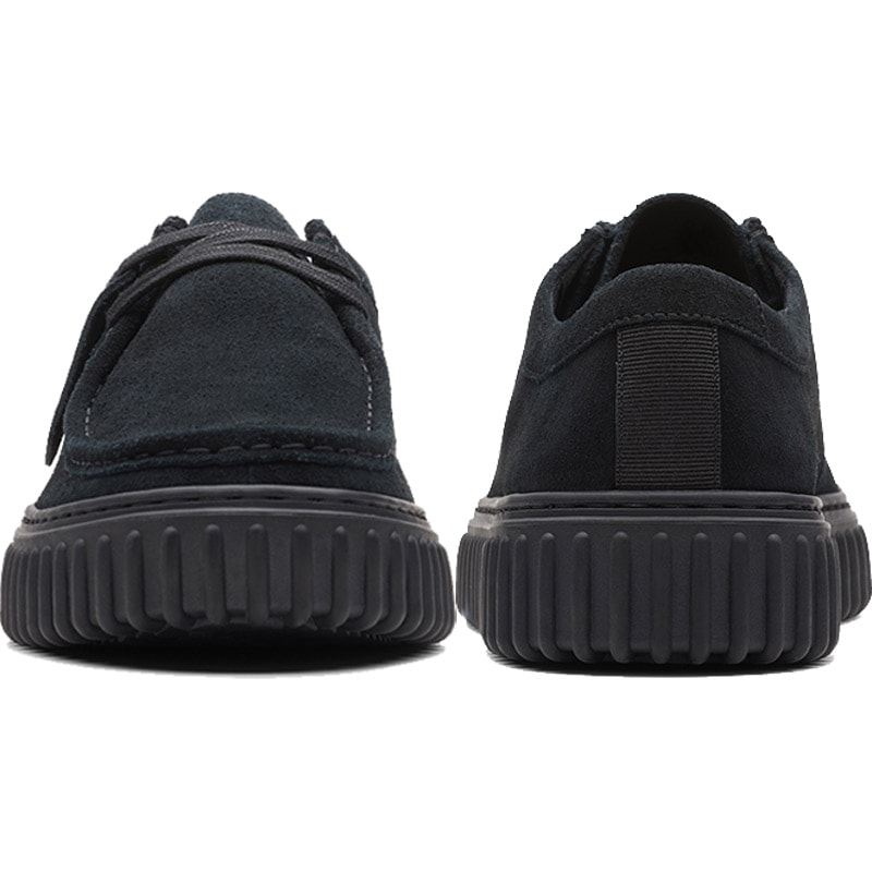 CLARKS モカシン 黒 スエード厚底22cm