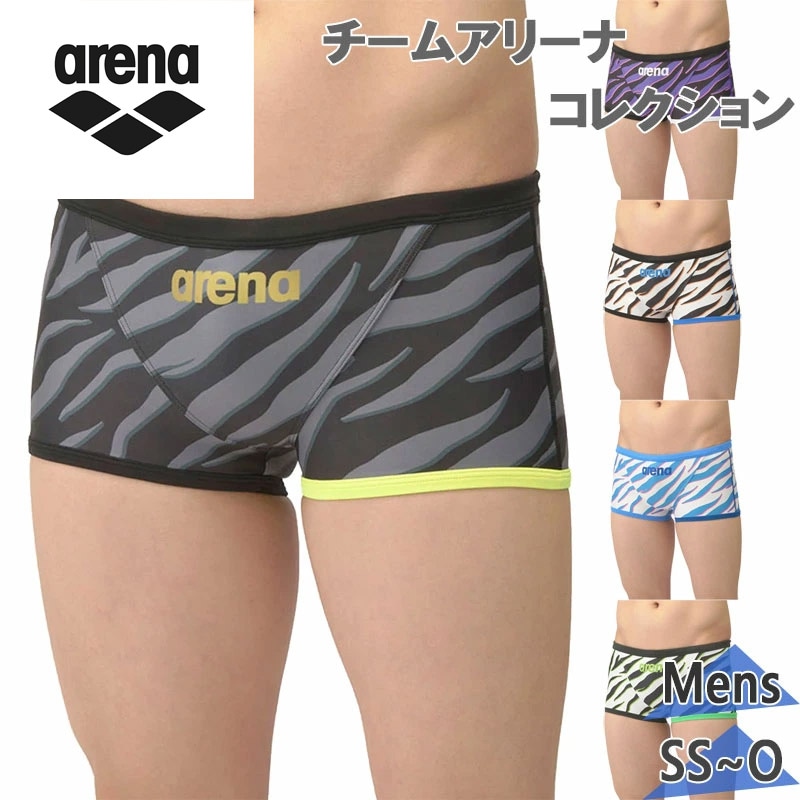 試着のみ　アリーナ　トレーニングリミック　AS5SWM32M ホワイト×ブルー アリーナ ARENA 競泳水着 練習用水着 メンズ トレーニング
