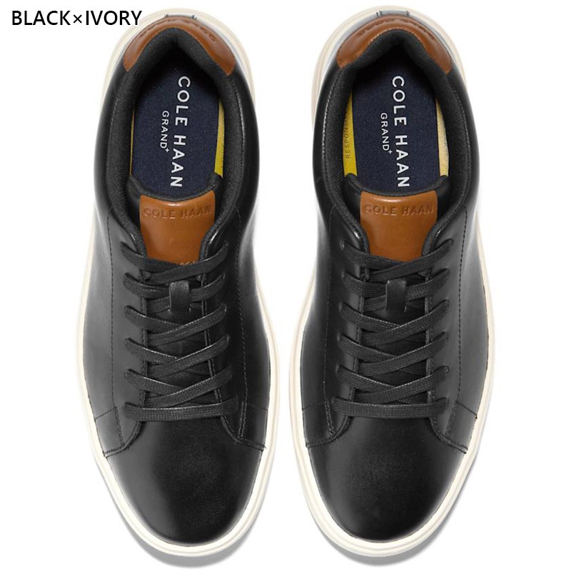 COLE HAAN レザースニーカー　ブラック　本革　9M コールハーン メンズ GRAND+ COURT SNEAKER スニーカー 靴