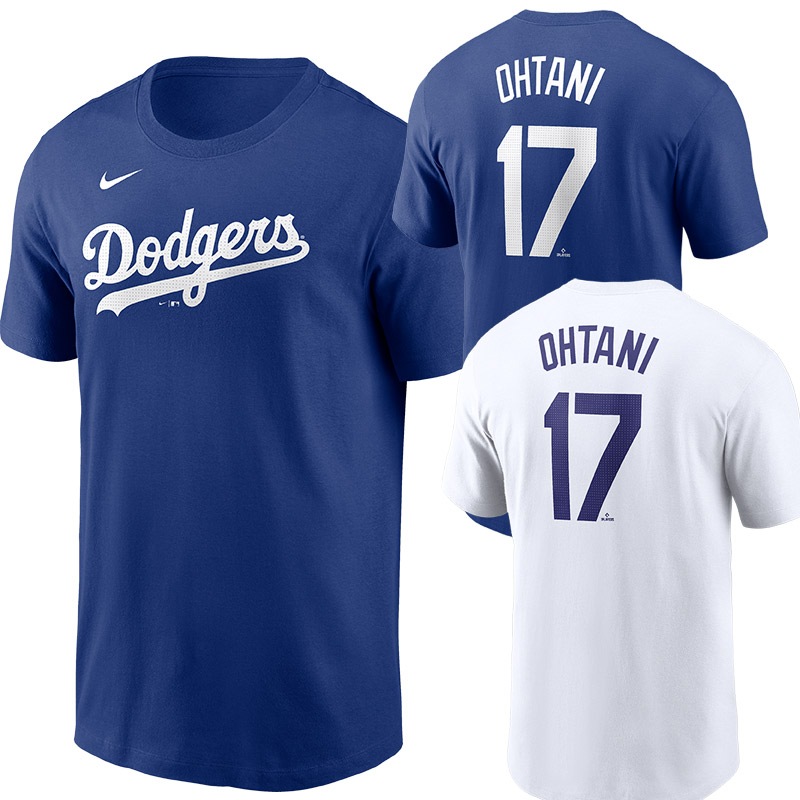 新品★2025MLBドジャース大谷翔平選手モデルネーム&ナンバーTシャツブルー ナイキ メンズ レディース ドジャース ネーム ナンバー Tシャツ