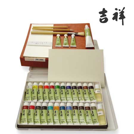 チューブ絵具　24色筆入りセット