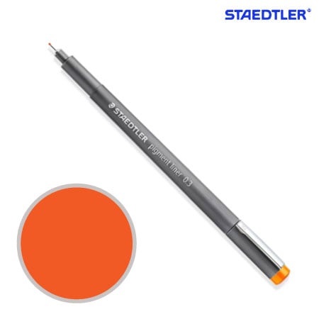 ピグメントライナー0.3㎜［オレンジ］