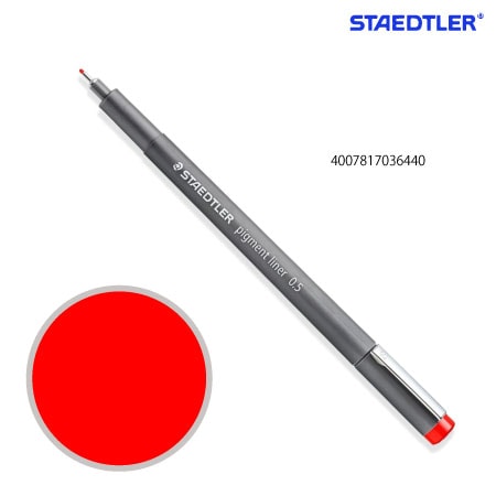 ピグメントライナー0.5㎜［レッド］