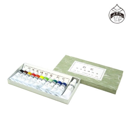 新日本画絵具小12色 絵具セット 書画専門店 ふみうさぎ4571285210454