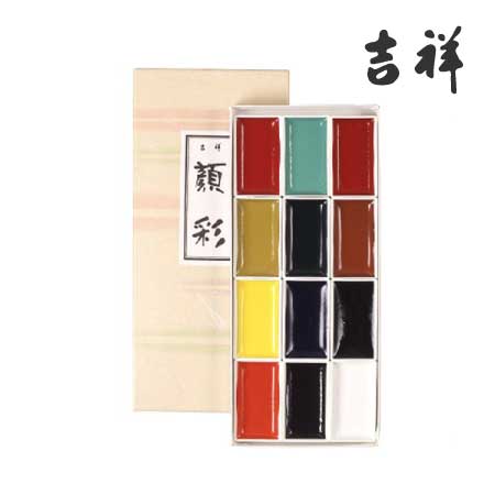 吉祥　45018　角顔彩  並製   12色　12色　