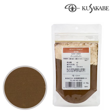 ピグメント40g 209≪バーントアンバー≫