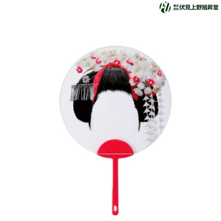 透明フェイスうちわ　舞妓