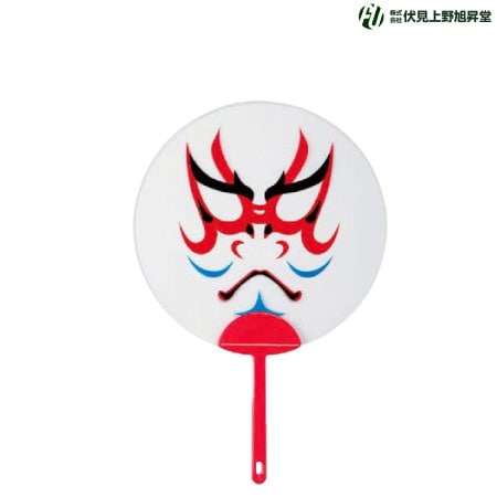 透明フェイスうちわ　隅取