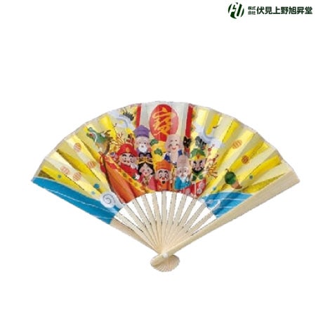 ミニ飾り扇子　七福神宝船