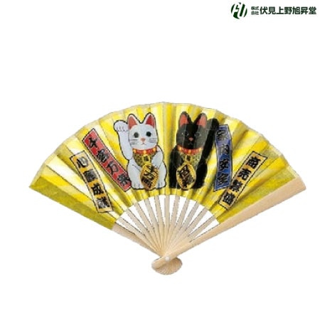 ミニ飾り扇子　招福まねき猫
