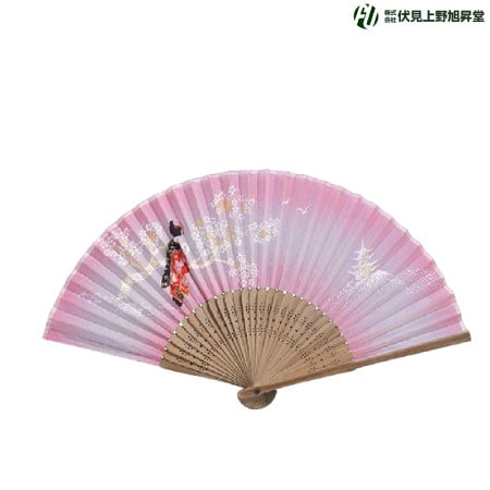 和柄扇子　舞妓＜ピンク＞