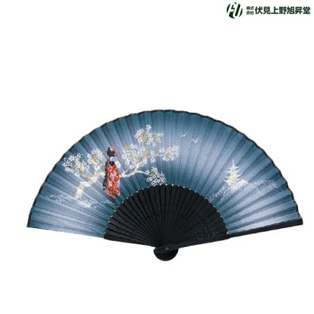 和柄扇子　舞妓＜紺＞